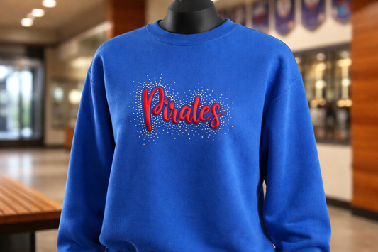 Pirates Embroidered and Rhinestone Sweatshirt