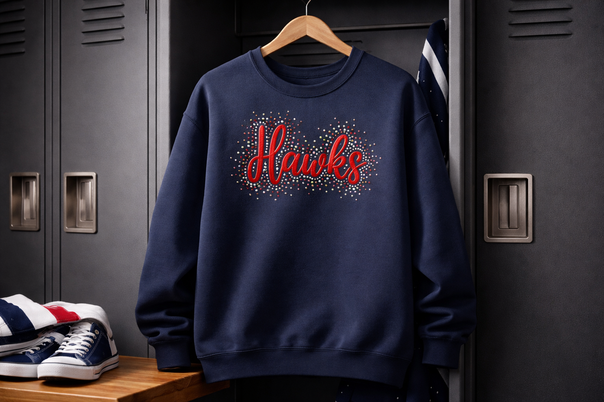 Pirates Embroidered and Rhinestone Sweatshirt